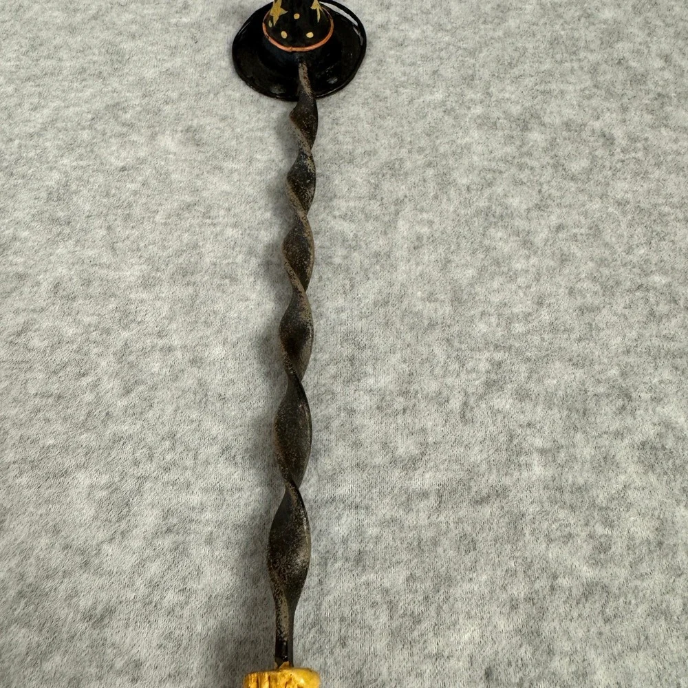 Vintage Midwest of Cannon Falls Halloween Witch Broom Pewter Candle Snuffer Rare